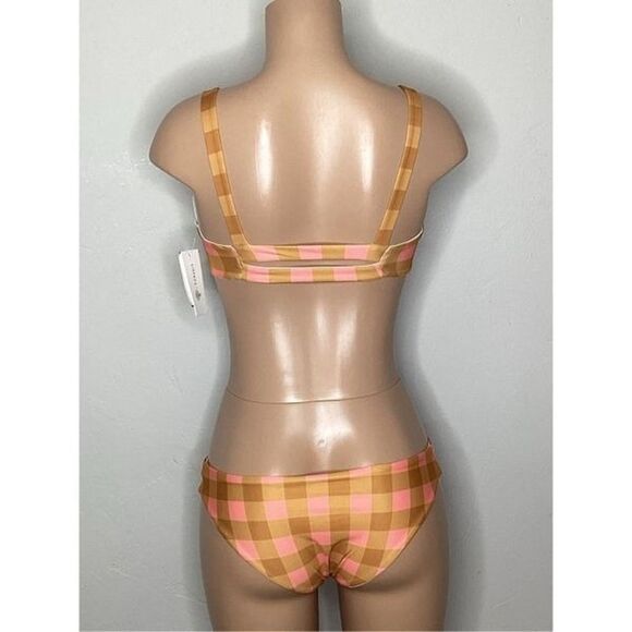 L* Space x Seaesta Surf Seaside Gingham Plaid Jess Swimsuit Bikini Set S/XS - Picture 3 of 8